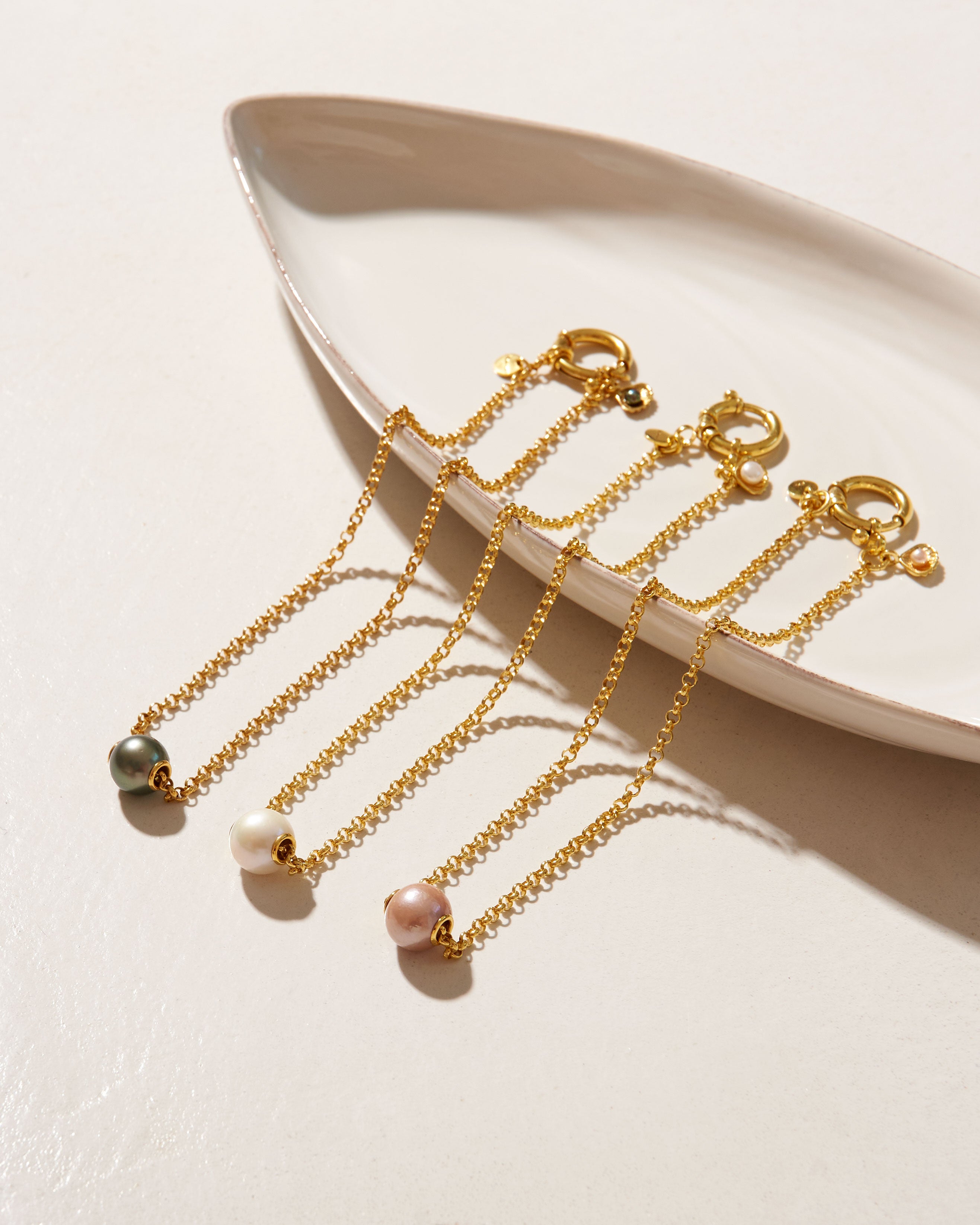Paul et Virginie Gold White - Oceano Pearls