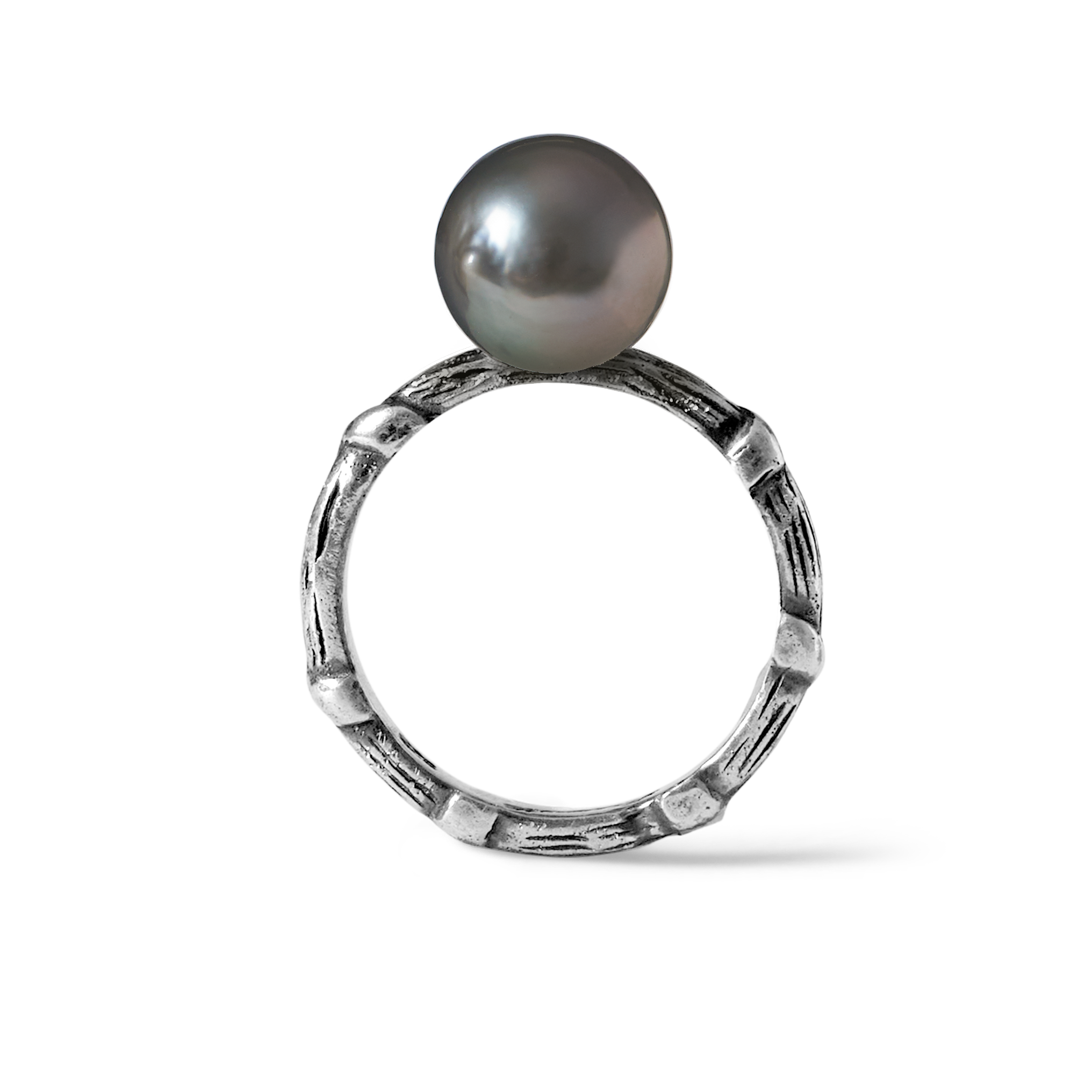 Bel Air Oxidised Tahitian Semi Round 10mm