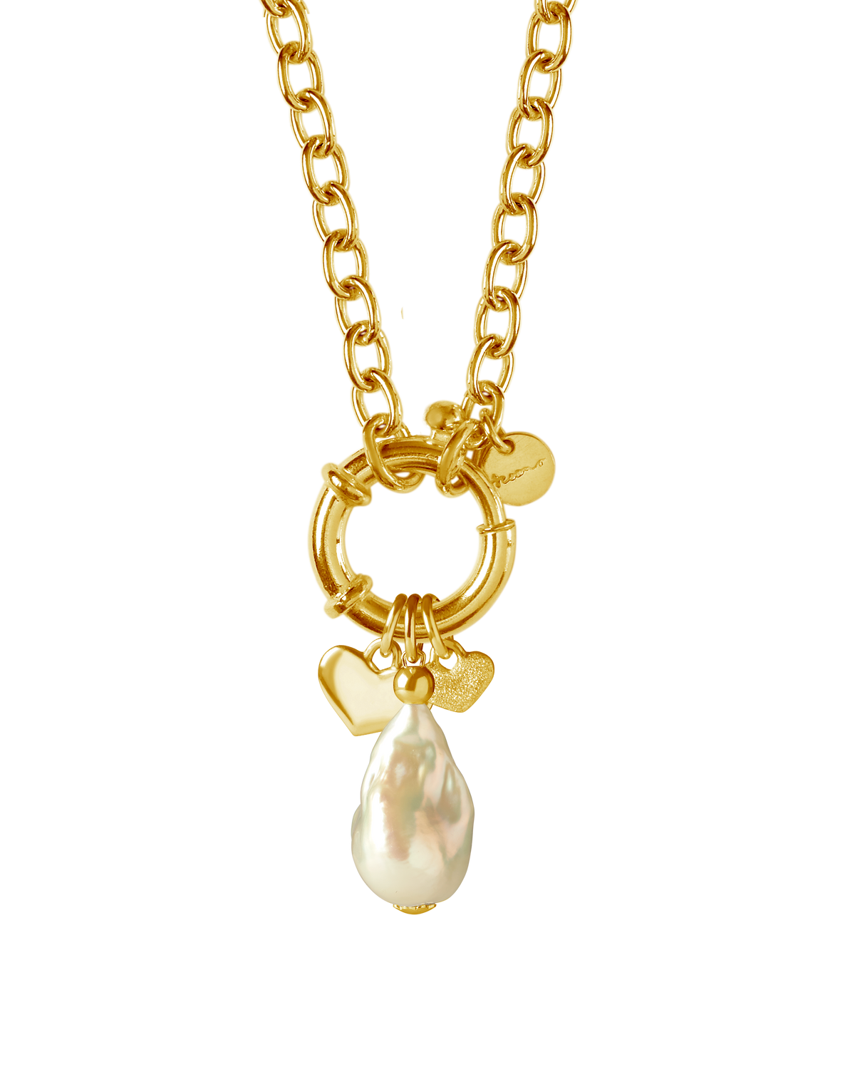 St Géran Gold Alphabet & Charms necklace 40cm by Oceano Jewels