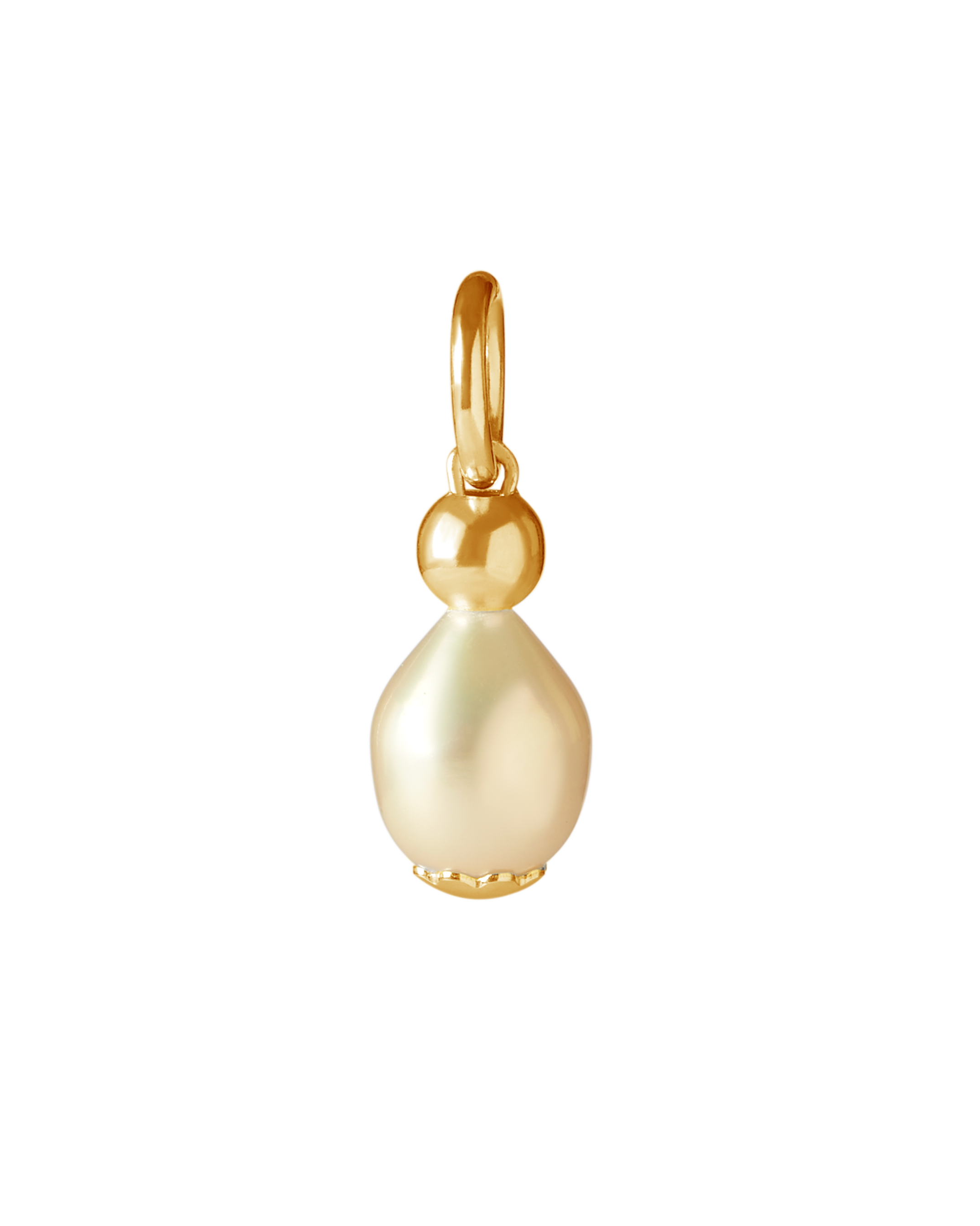 St Géran gold pearl charms necklace handcrafted in Mauritius