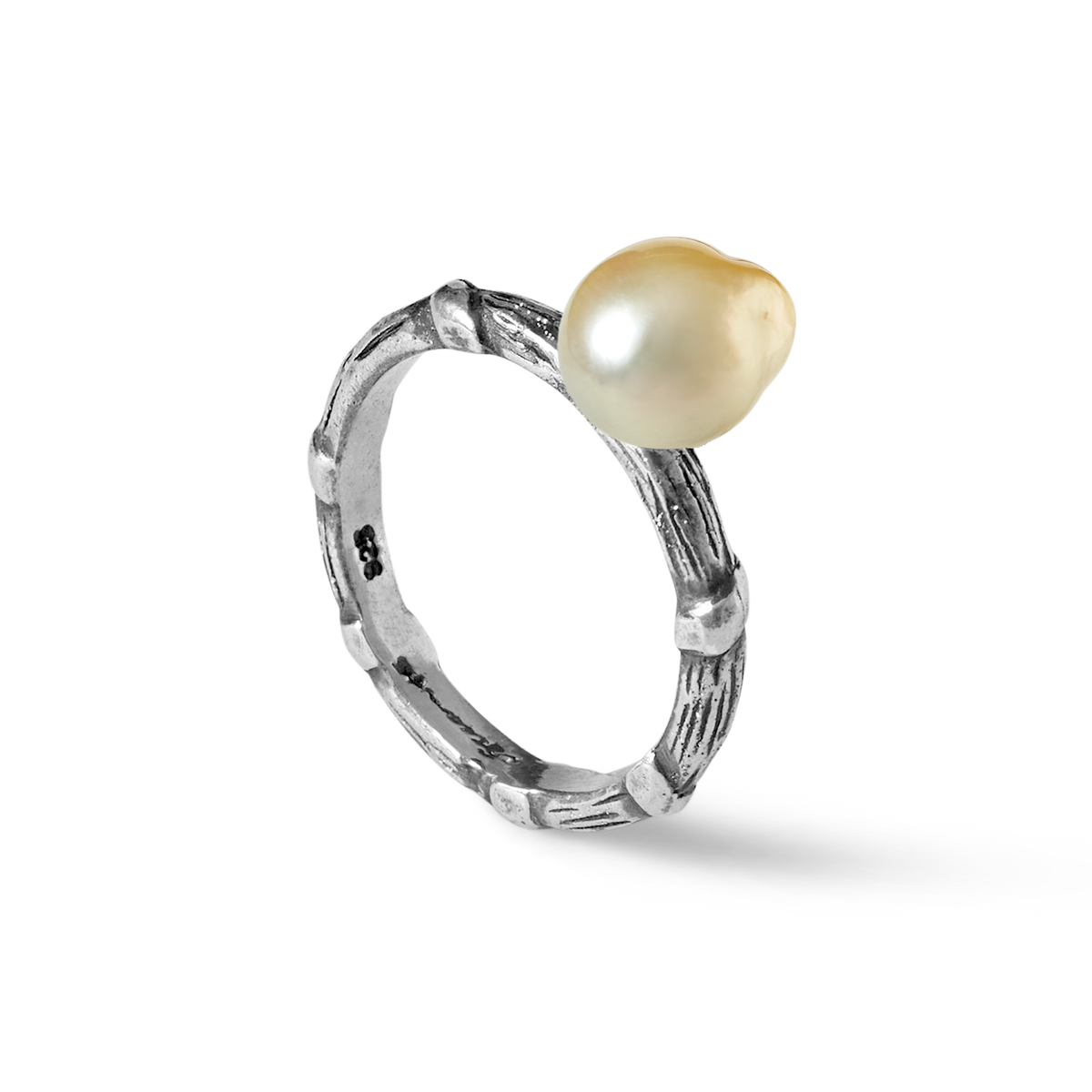 St Géran sterling silver sea urchin pendant with natural white pearl by Oceano Jewels