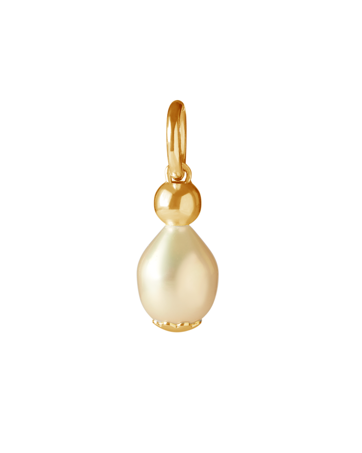 St Géran gold pearl charms necklace handcrafted in Mauritius