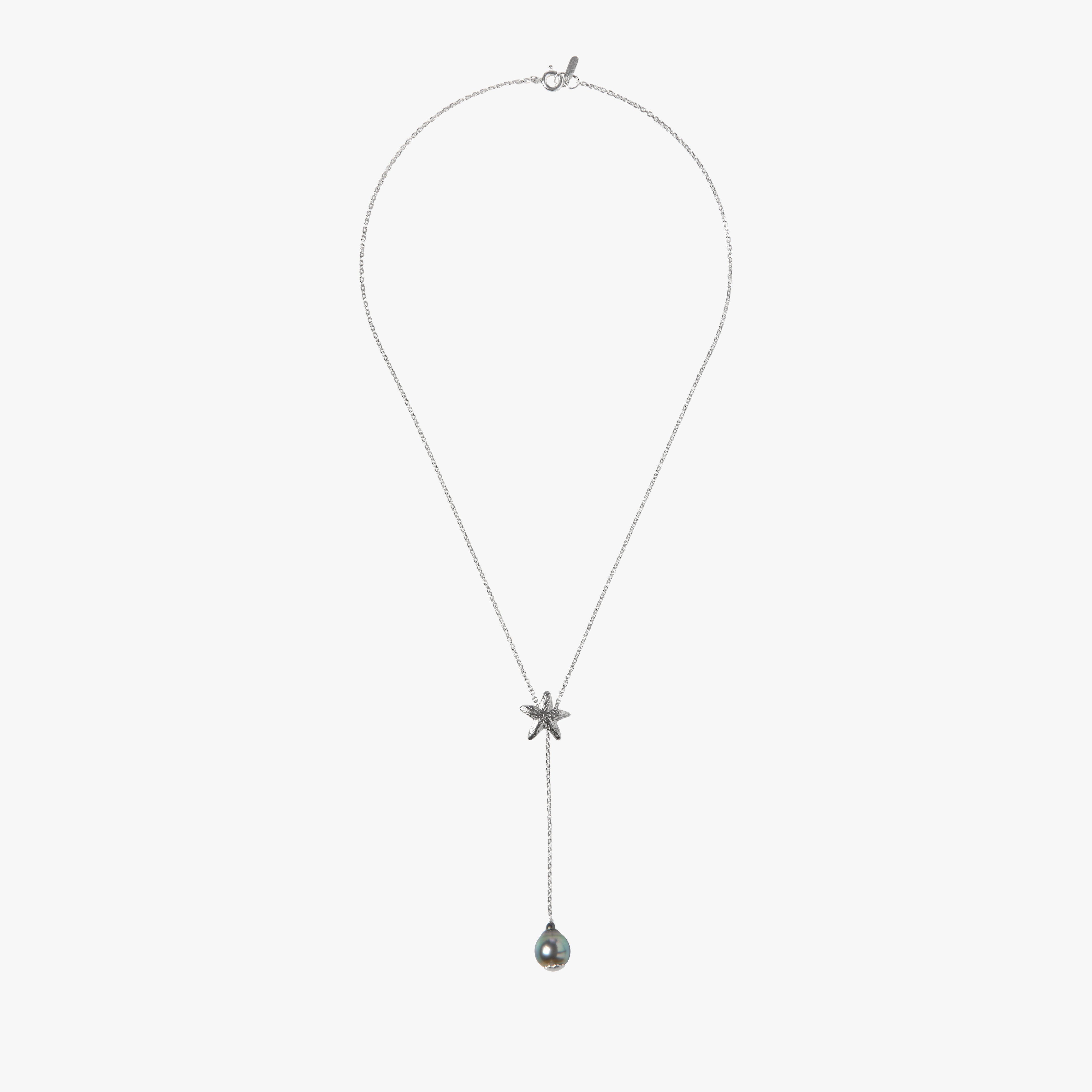 Trou d'Eau Douce Silver Tahitian Adjustable Starfish - Oceano Pearls