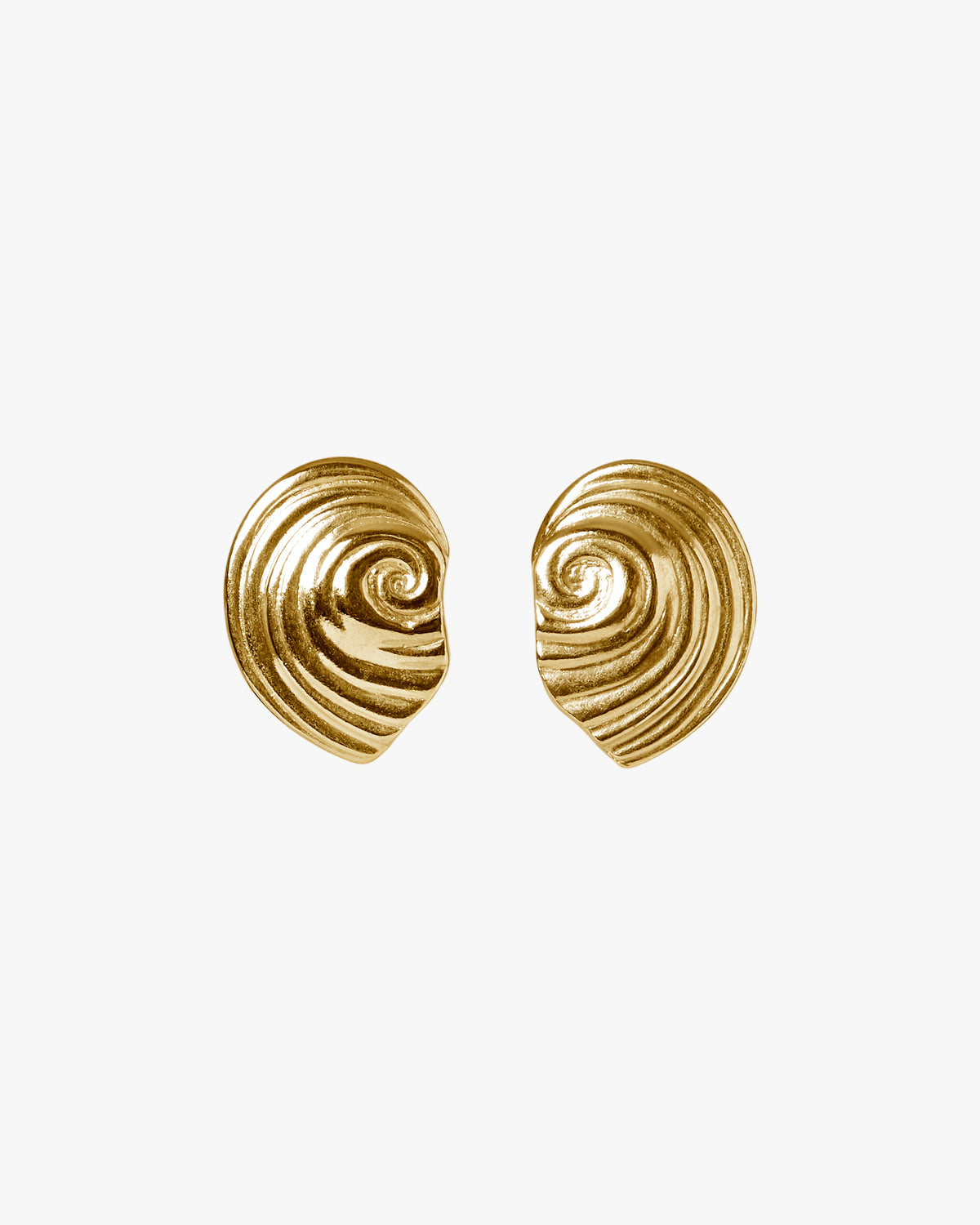 Agalega 18K solid gold stud earrings by Oceano Jewels