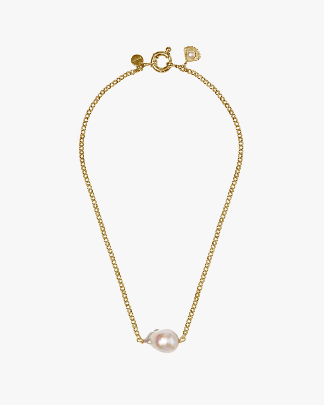 Calodyne Gold baroque pearl necklace in 18K gold vermeil by Oceano Jewels
