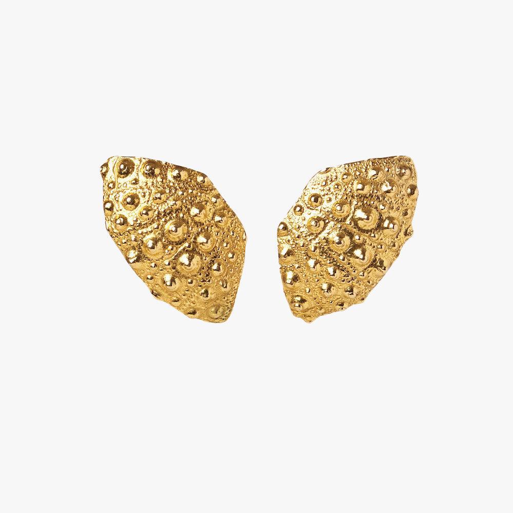 Grand Gaube Gold vermeil sea urchin-inspired stud earrings by Oceano Jewels