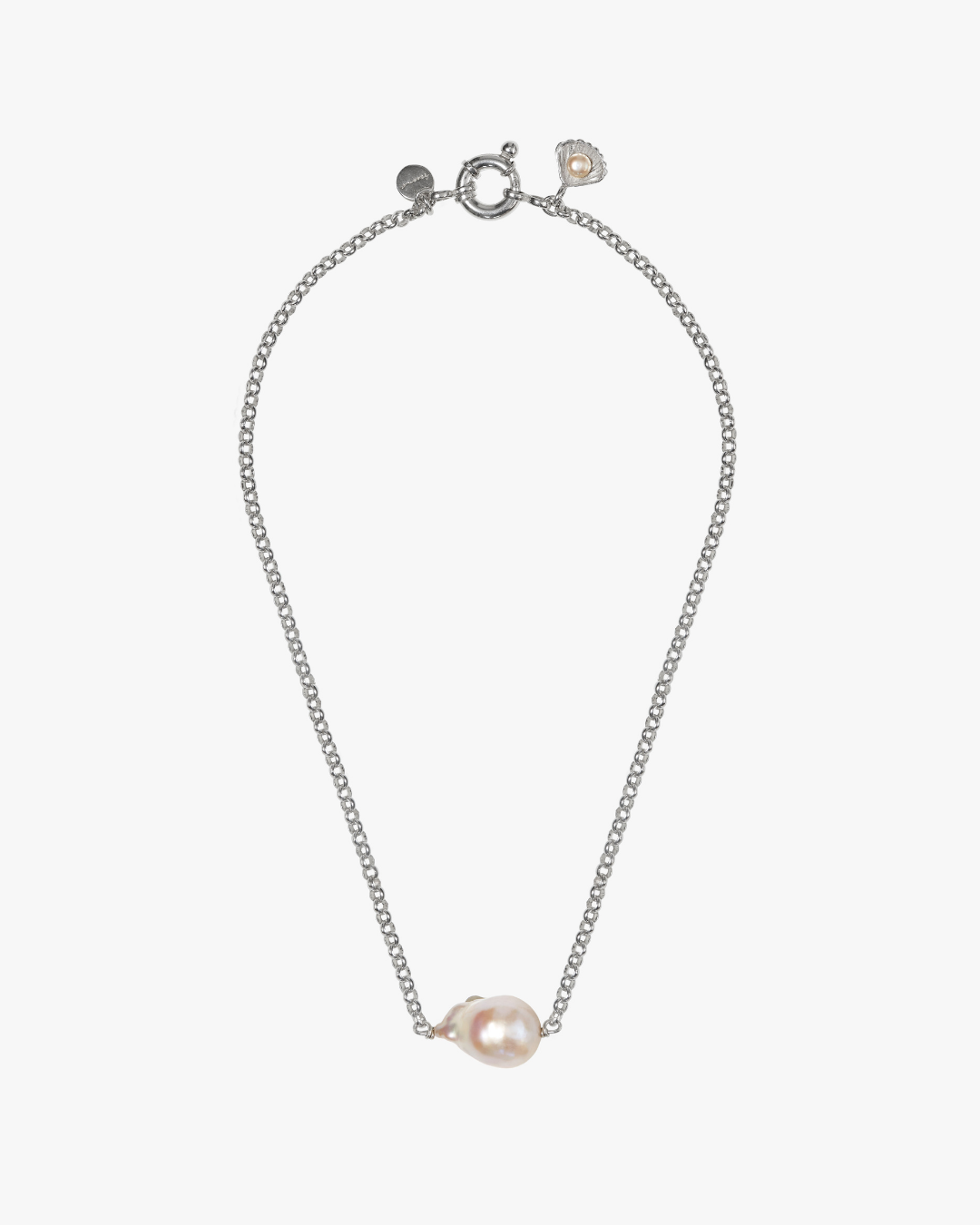 Calodyne Silver baroque pearl necklace by Oceano Jewels, handcrafted in Mauritius