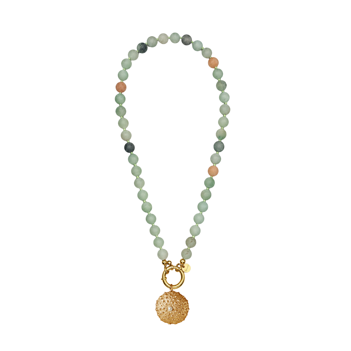 natural-gemstones-42cm.
Oceano Chamarel Gold 42cm necklace with colourful natural gemstones