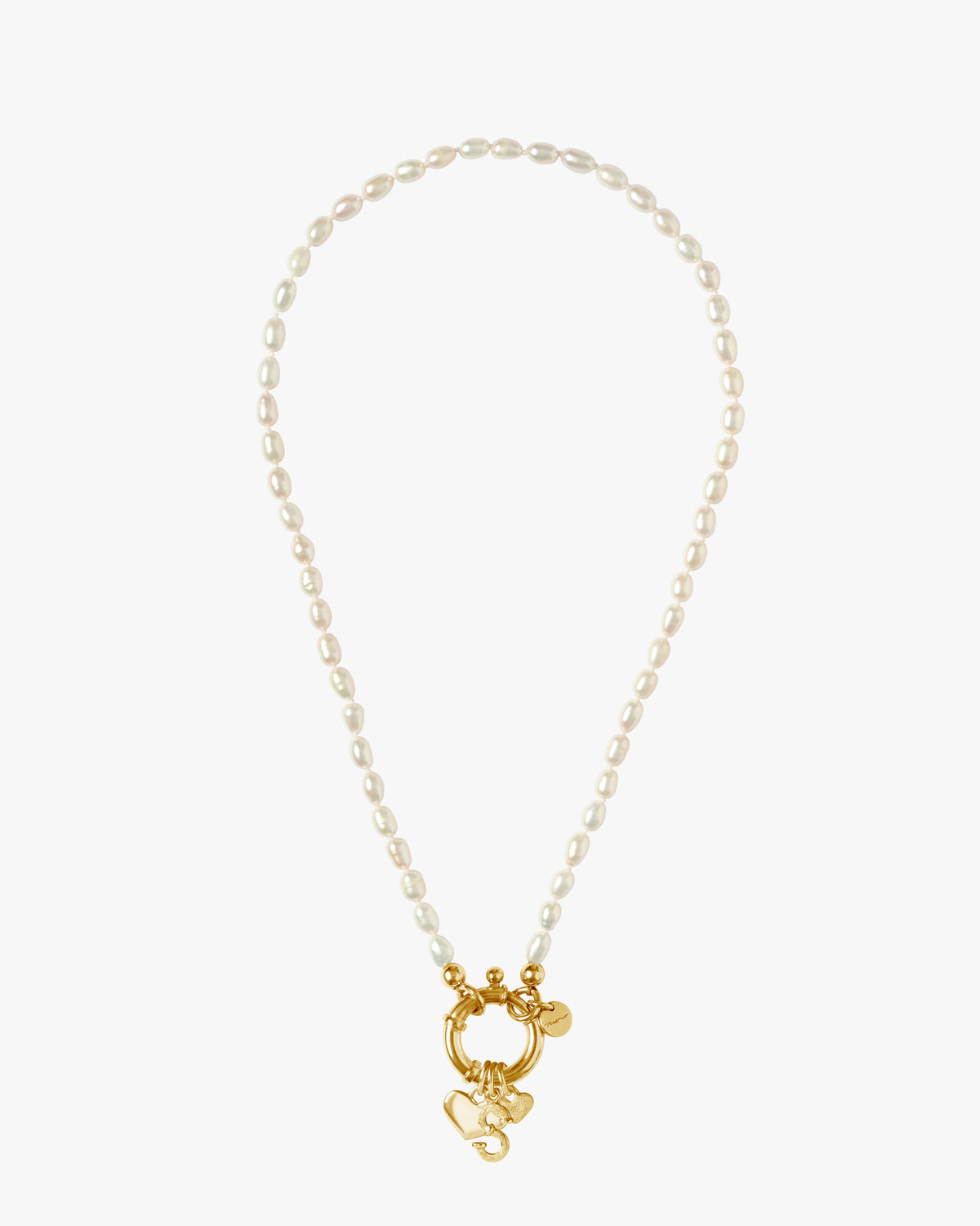 Surinam Gold Alphabet Charms necklace with personalised letter pendant