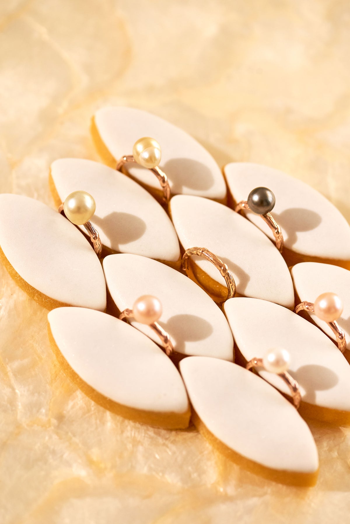 Bel Air gold ring featuring a textured band inspired by Mauritian sugar cane