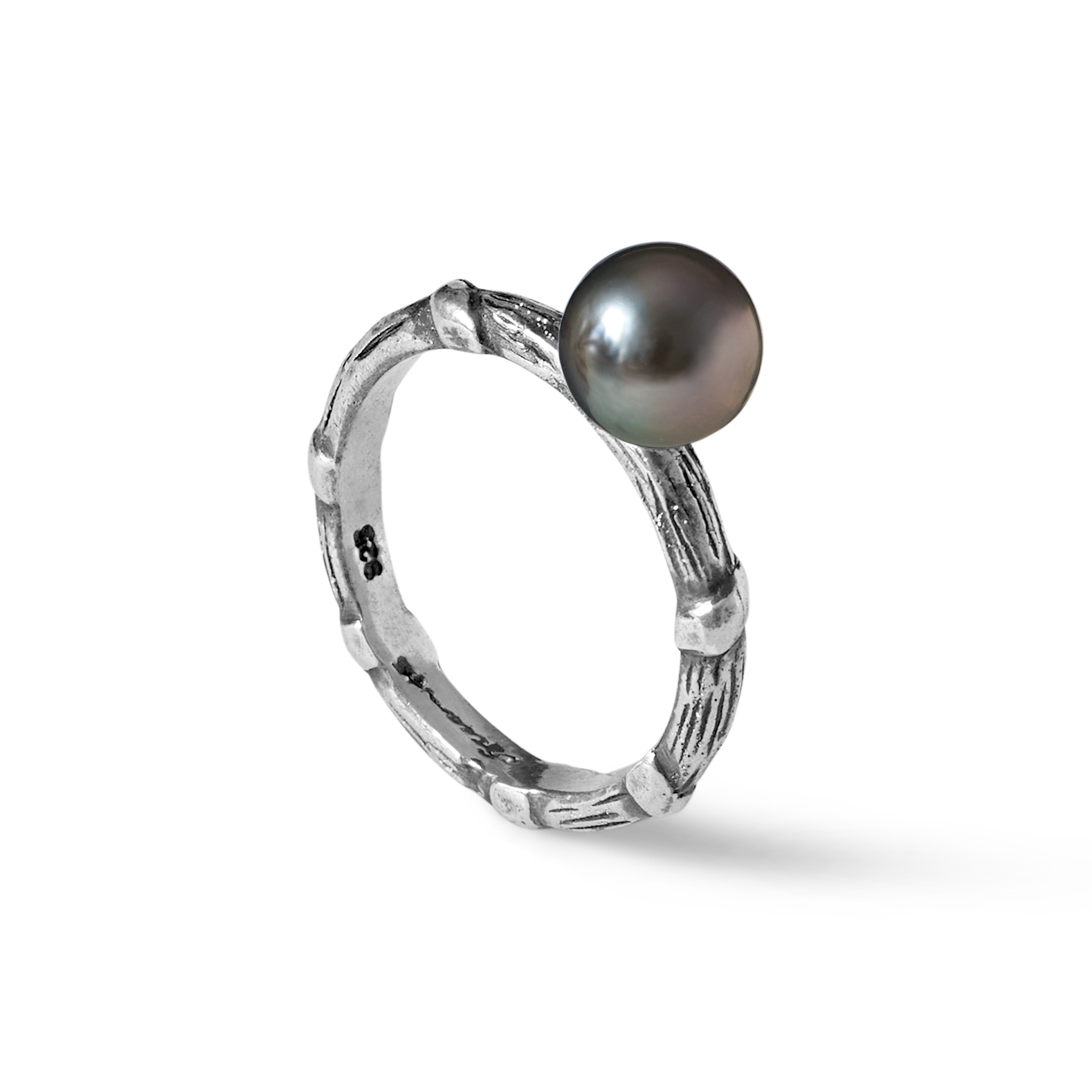 Bel Air Oxidised Tahitian Semi Round 10mm