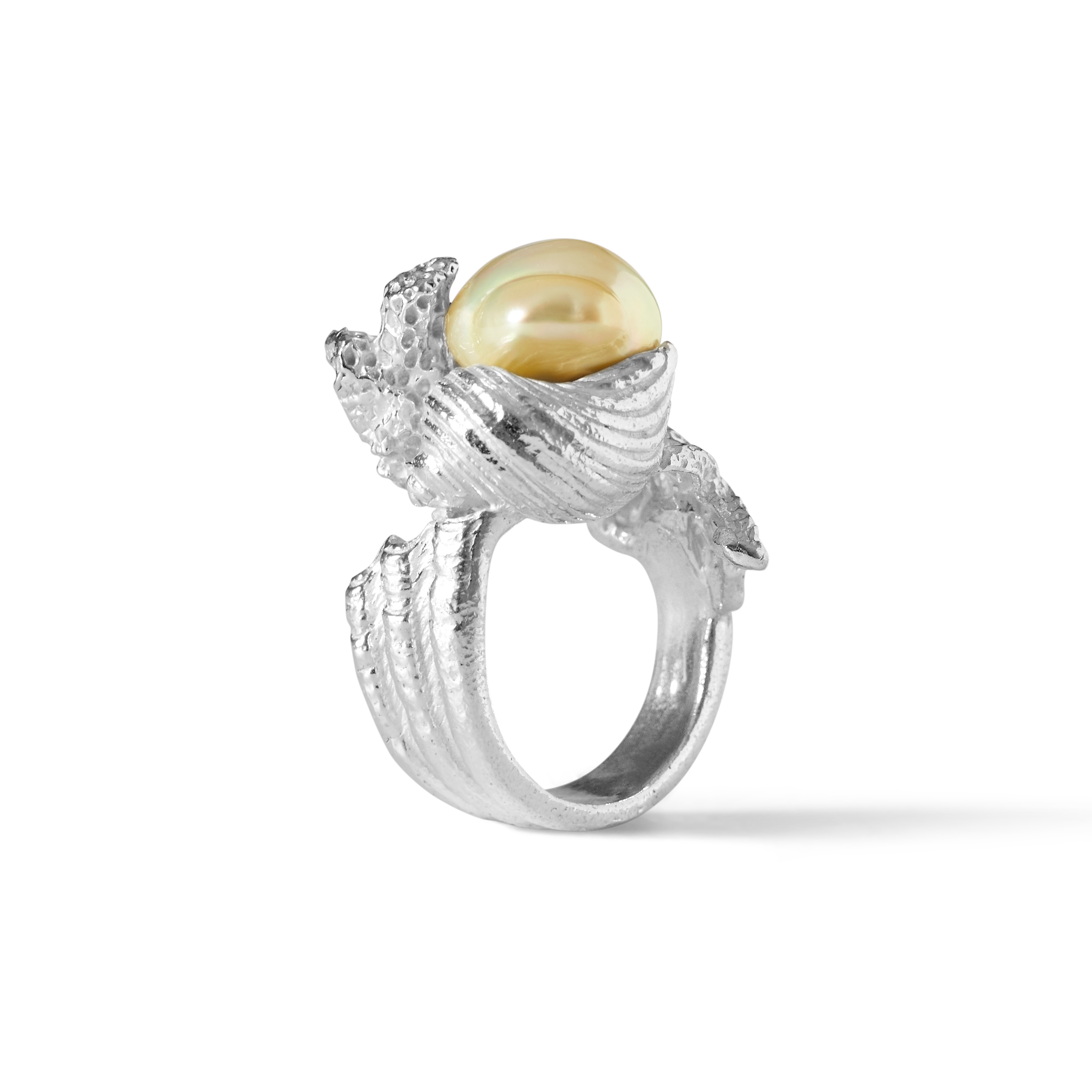 Grand Sable Silver White South Sea Baroque 11 mm