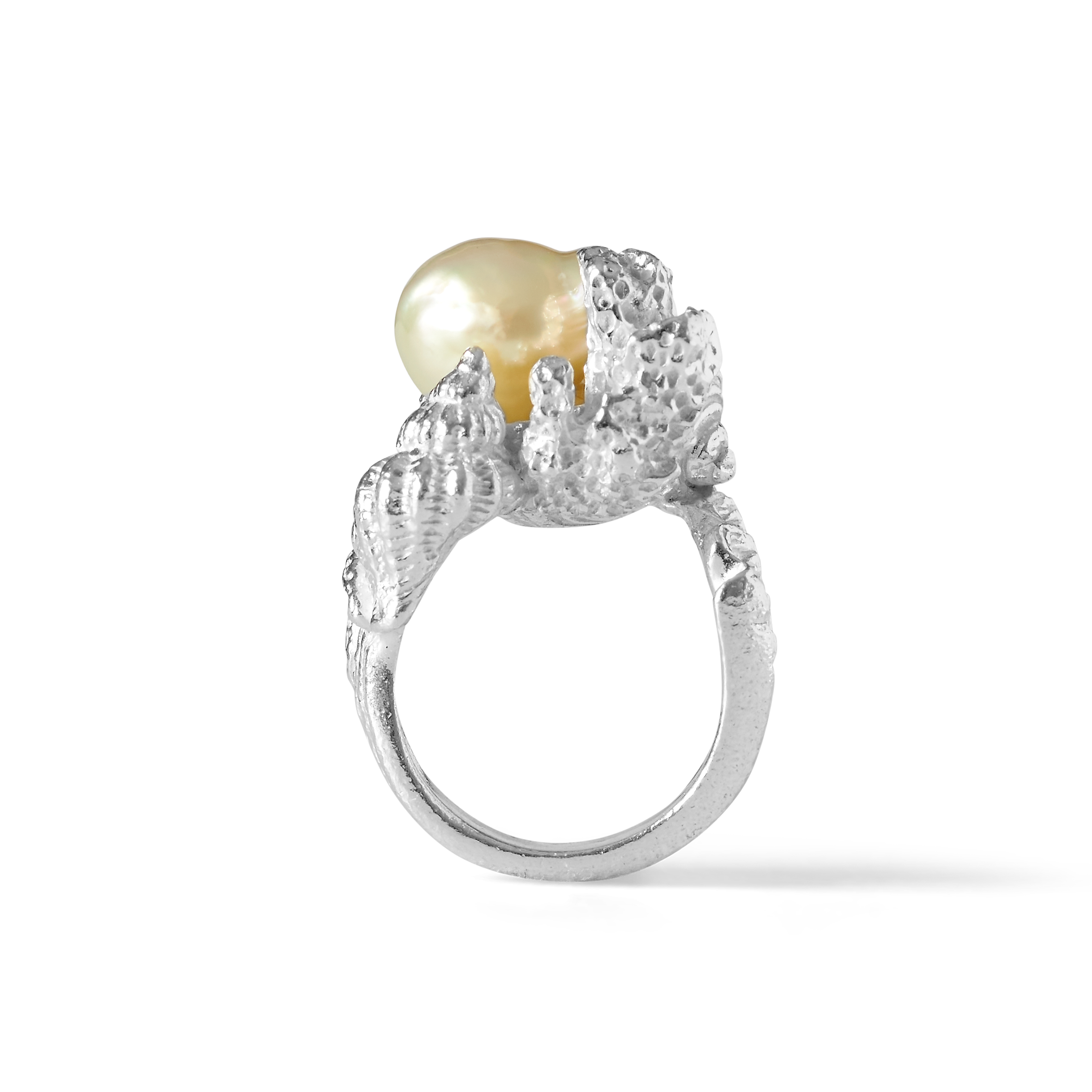Grand Sable Silver White South Sea Baroque 11 mm