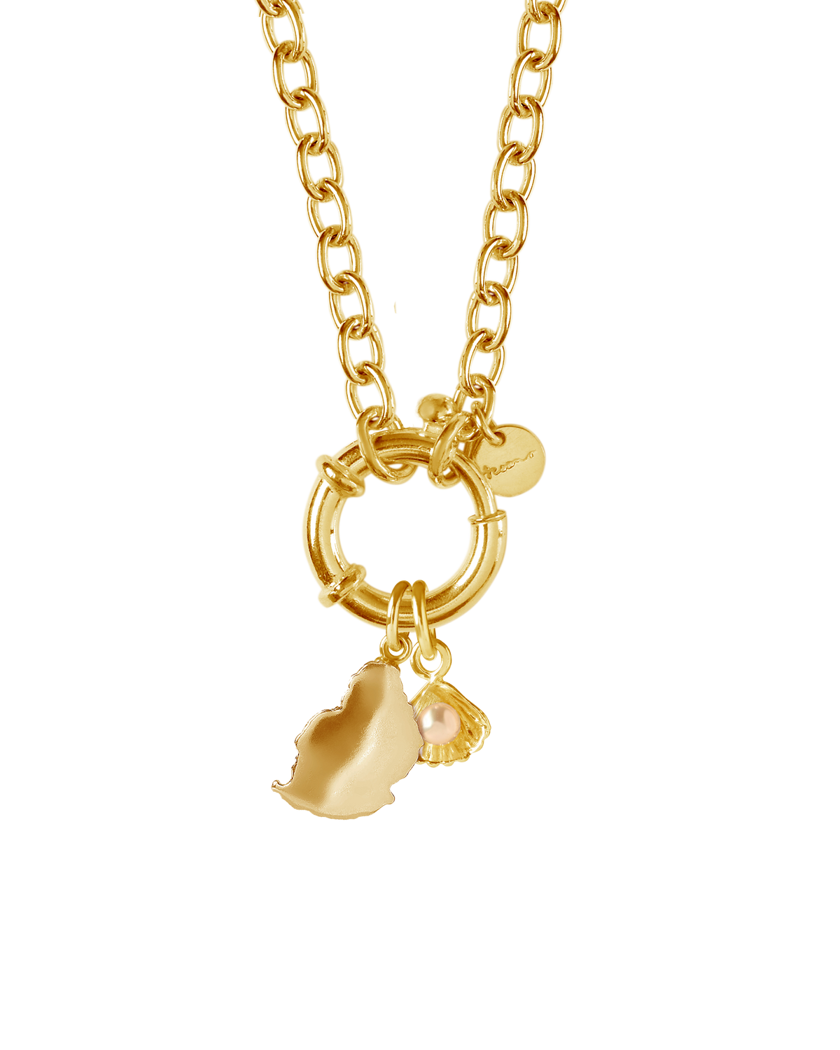 St Géran Gold Alphabet & Charms necklace 40cm
