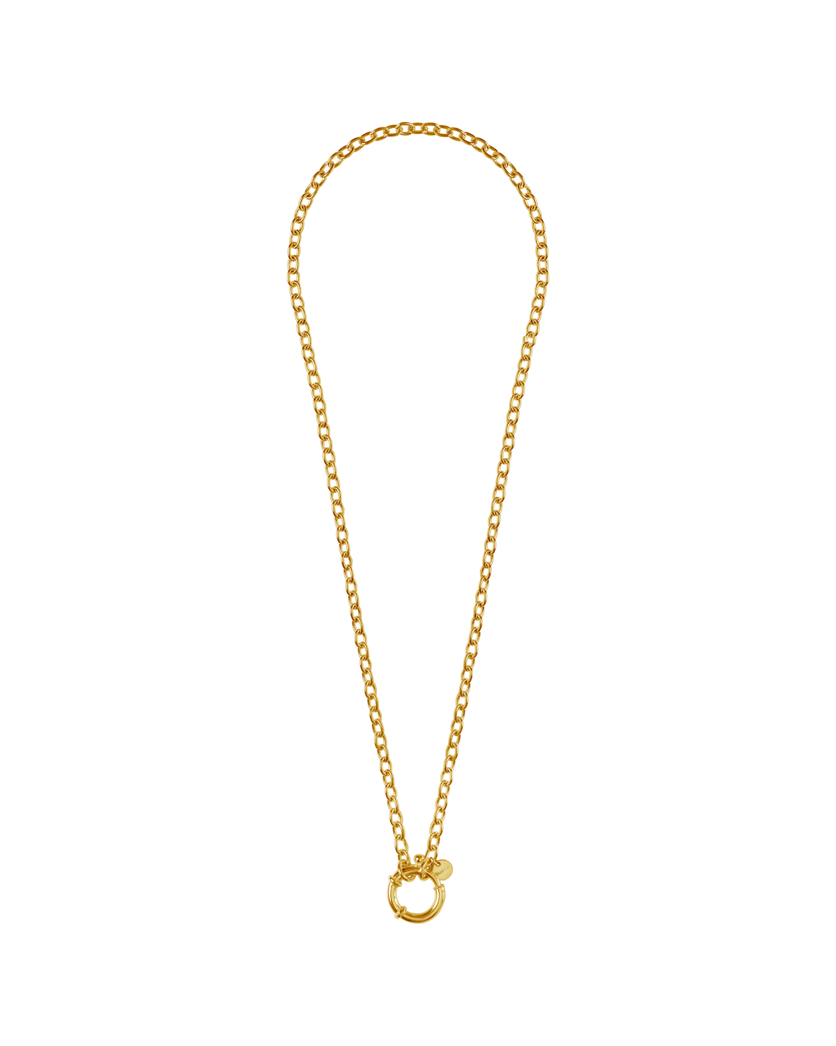 40cm gold necklace customized with a letter charm