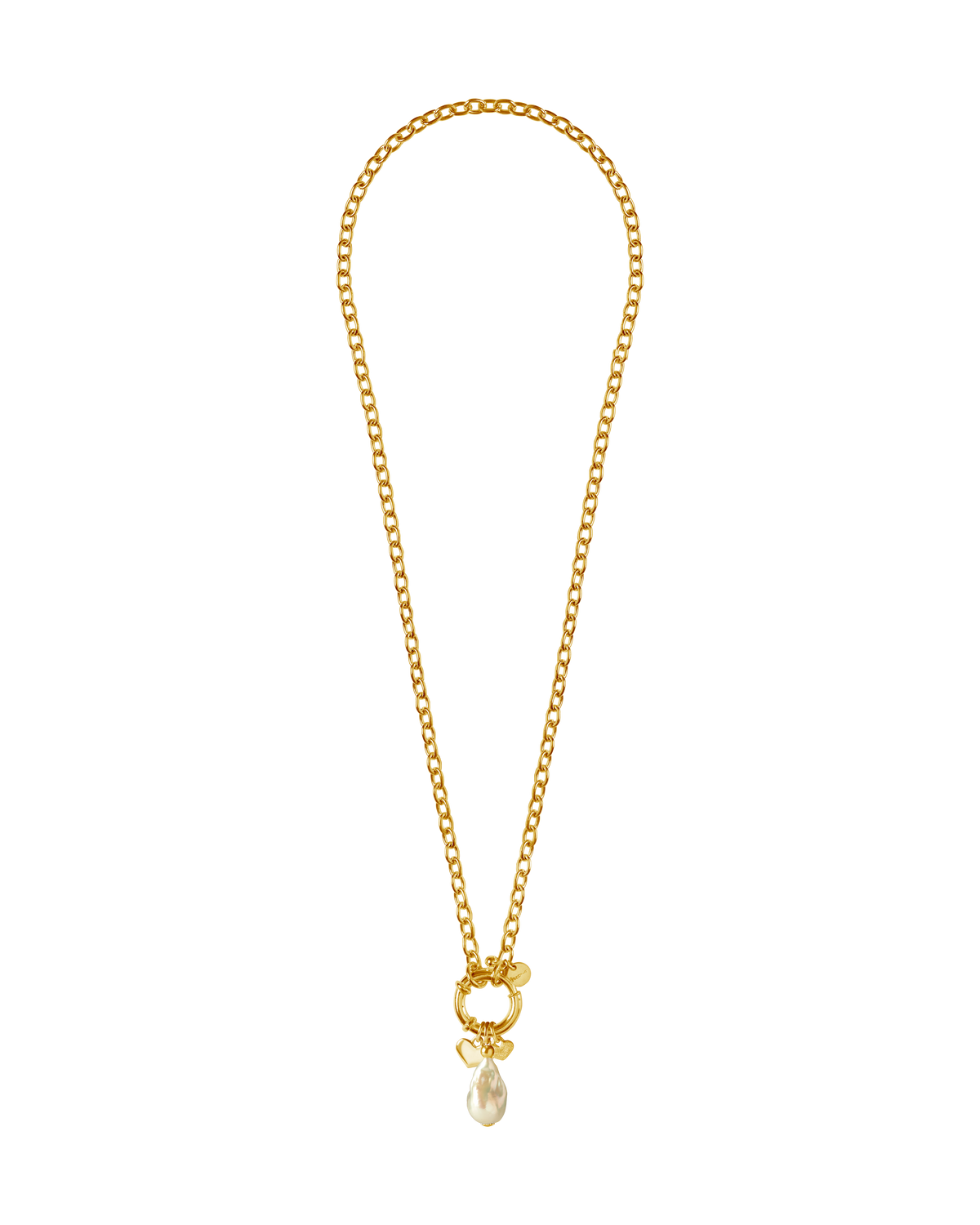 40cm gold necklace customized with a letter charm