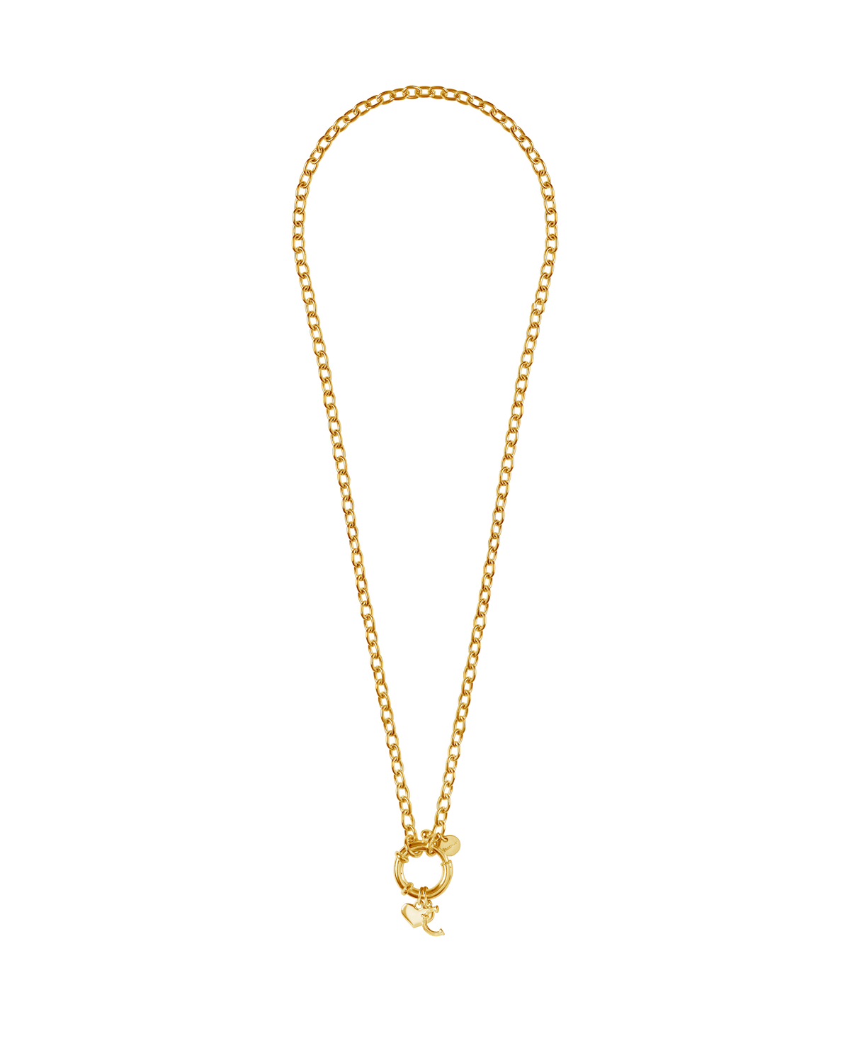 Custom letter jewelry on a St Géran gold necklace