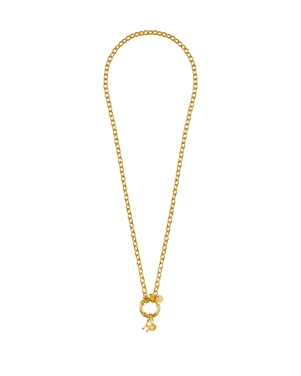 Personalized St Géran gold necklace with alphabet charms