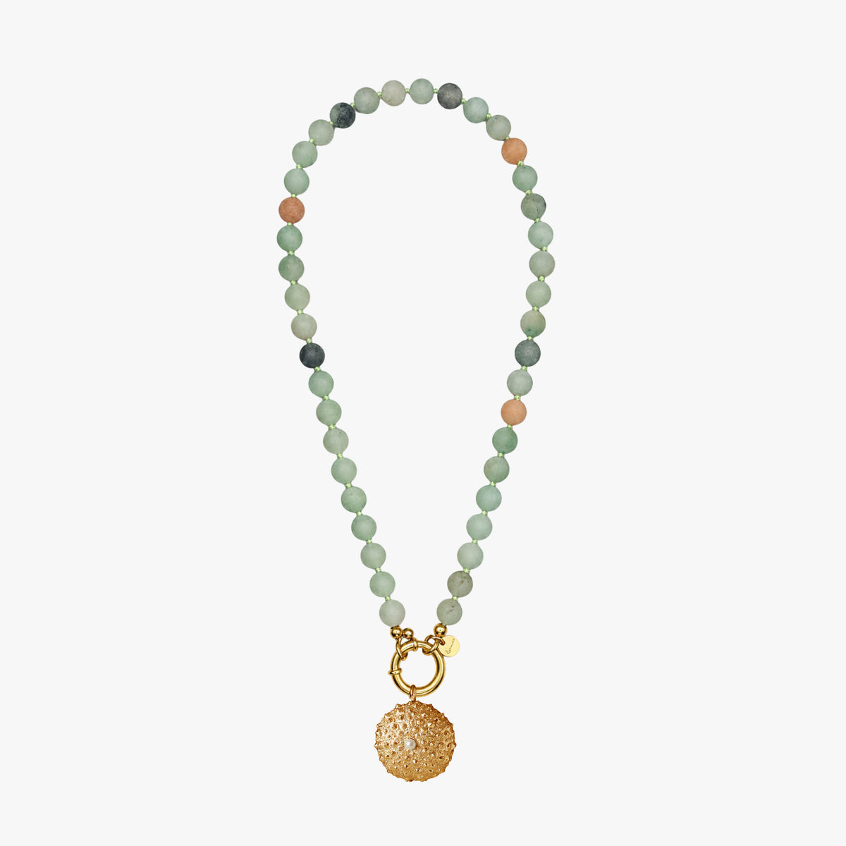 natural-gemstones-42cm.
Oceano Chamarel Gold 42cm necklace with colourful natural gemstones