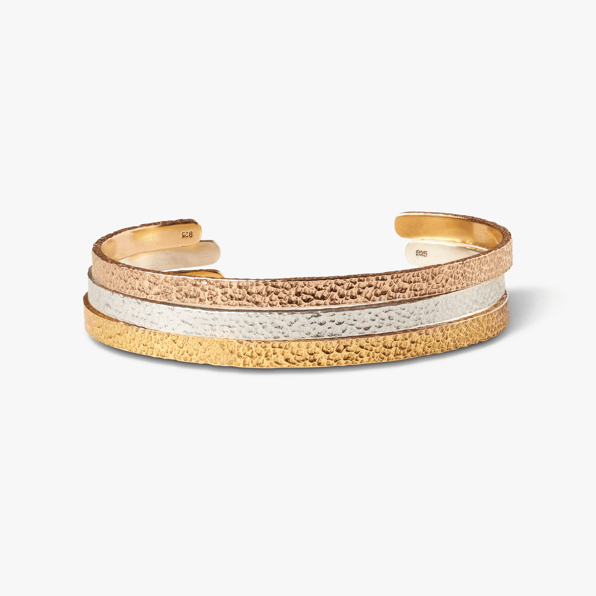 Gris Gris Gold textured 18K gold vermeil bracelet handcrafted in Mauritius