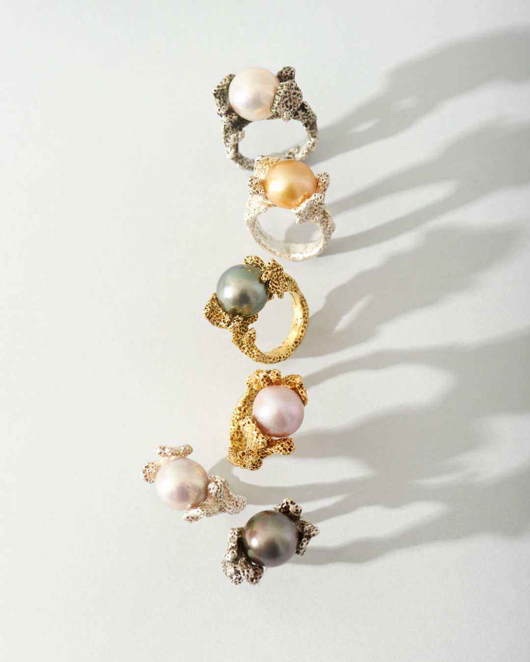 Ile aux Cerfs silver pearl ring handcrafted in Mauritius by Oceano Jewels