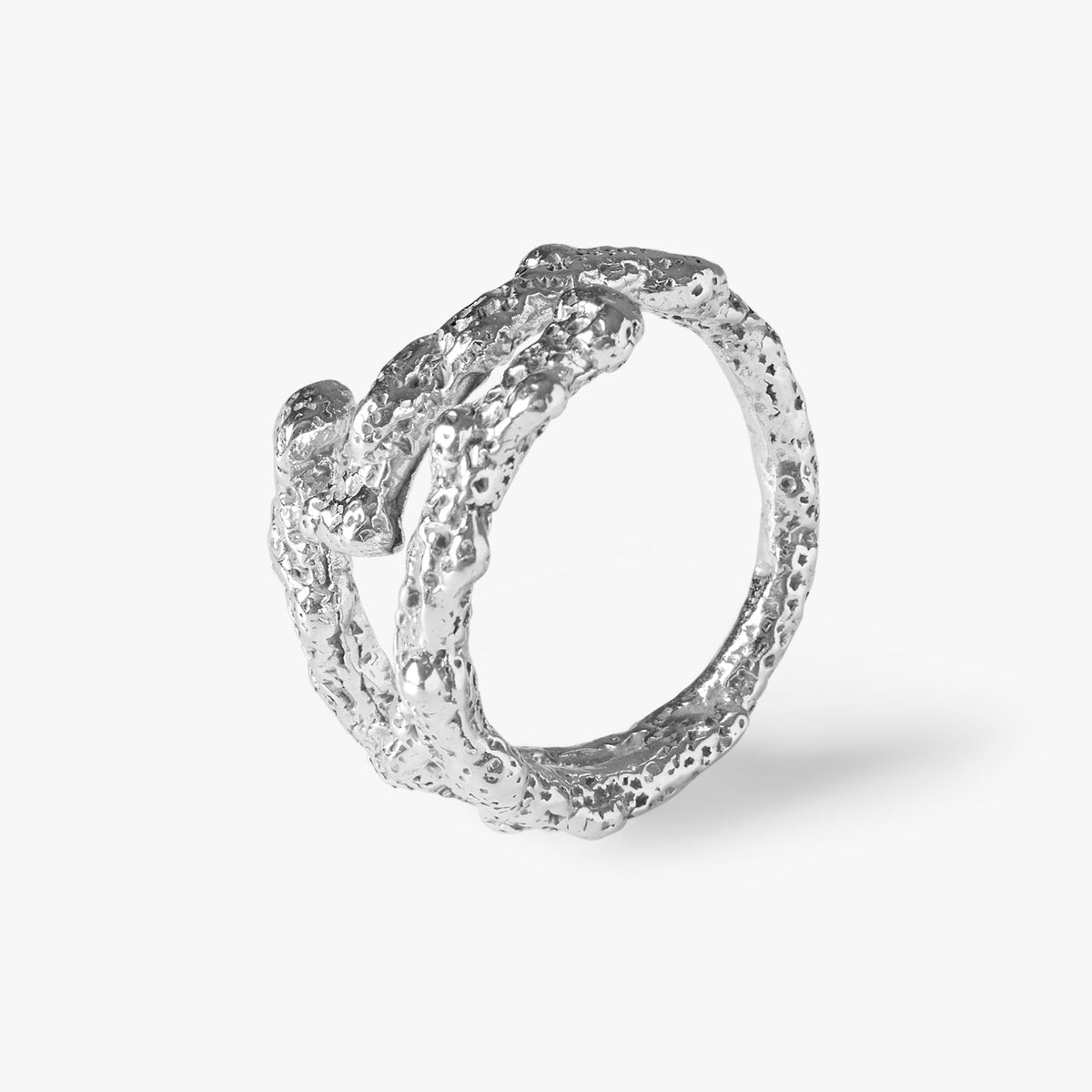 Plaine Corail Silver ring in 925 sterling silver, handcrafted by Oceano Jewels in Mauritius