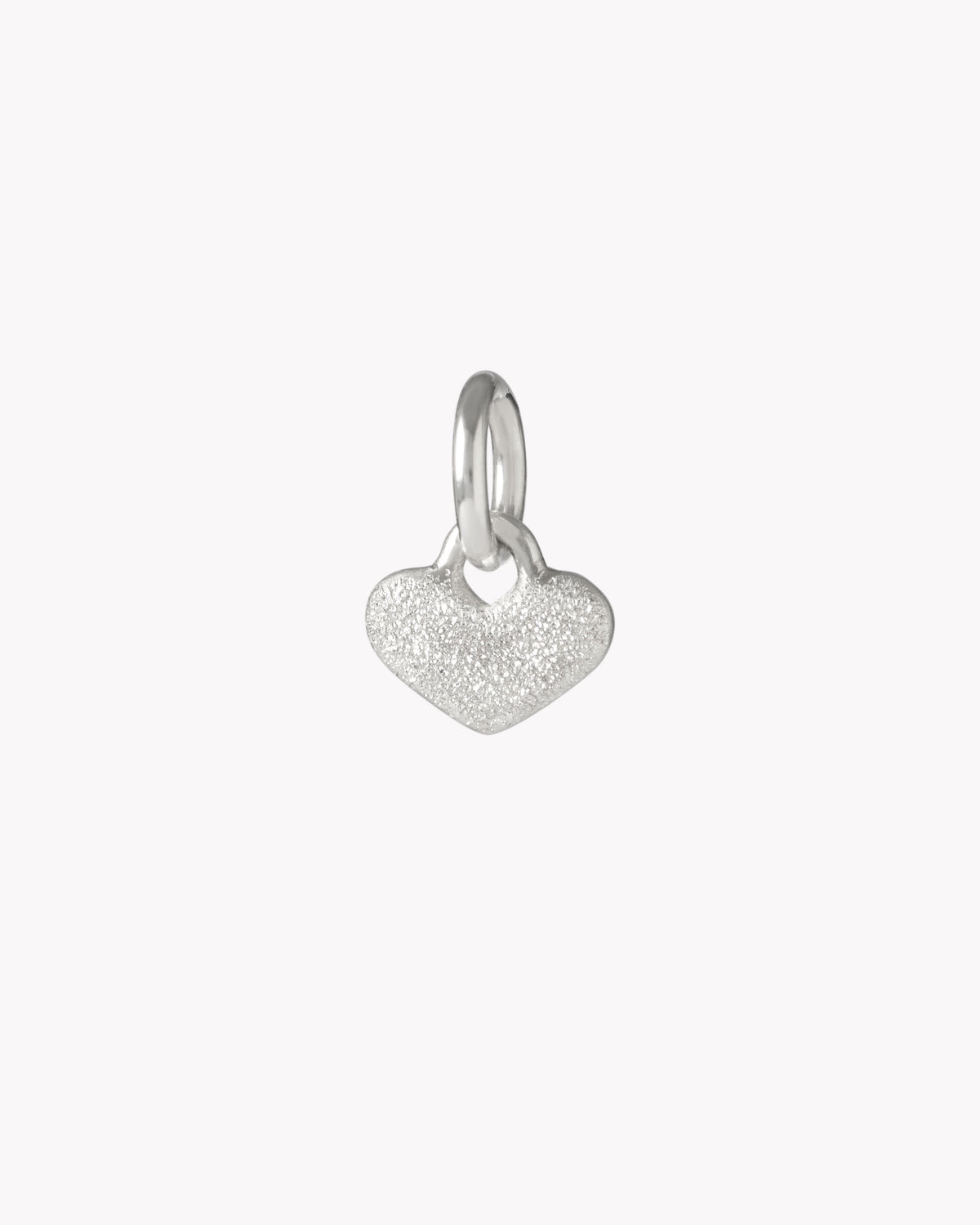 Sterling silver smooth heart charm for personalised Surinam and necklaces