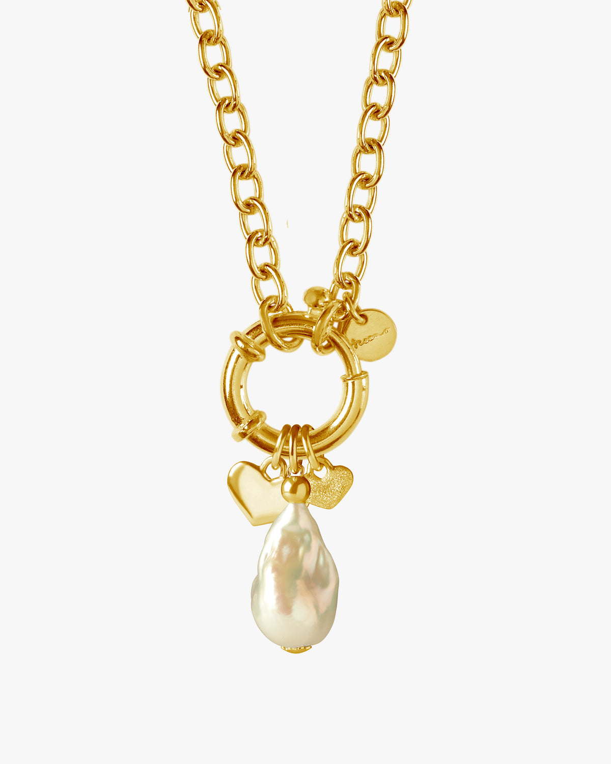 St Géran Gold Alphabet & Charms necklace 40cm by Oceano Jewels
