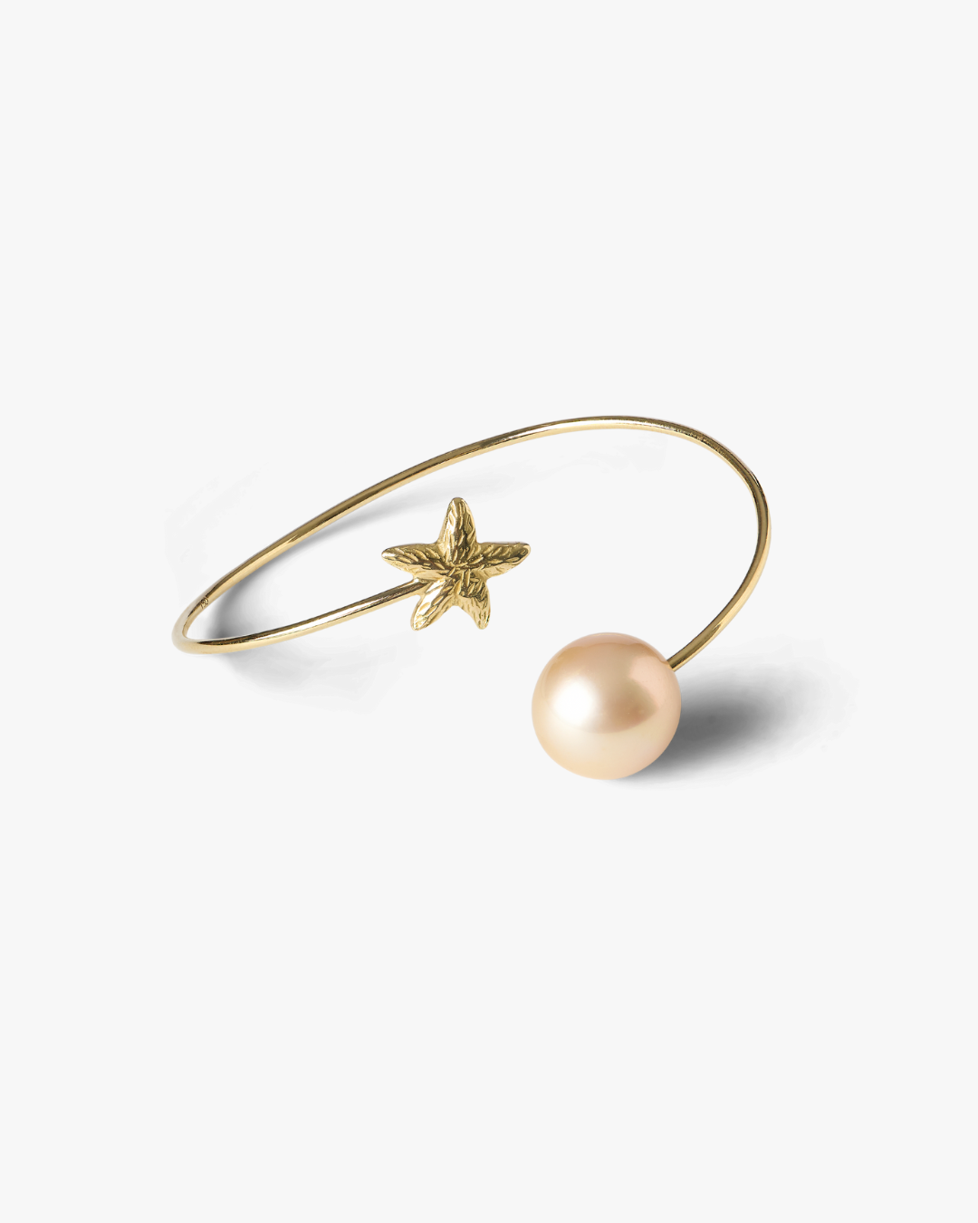 Oceano Trou d'Eau Douce 18K yellow gold jewelry with South Sea pearl